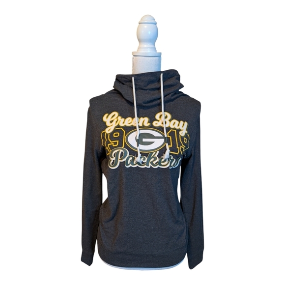 GREEN Bay Packers NFL 1919 Cowl Neck Lightweight Sweatshirt Small - Picture 1 of 13